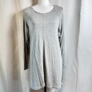 J Jill Gray Rayon Womens Large Asymmetrical Long Tunic Sweater Comfy in EUC